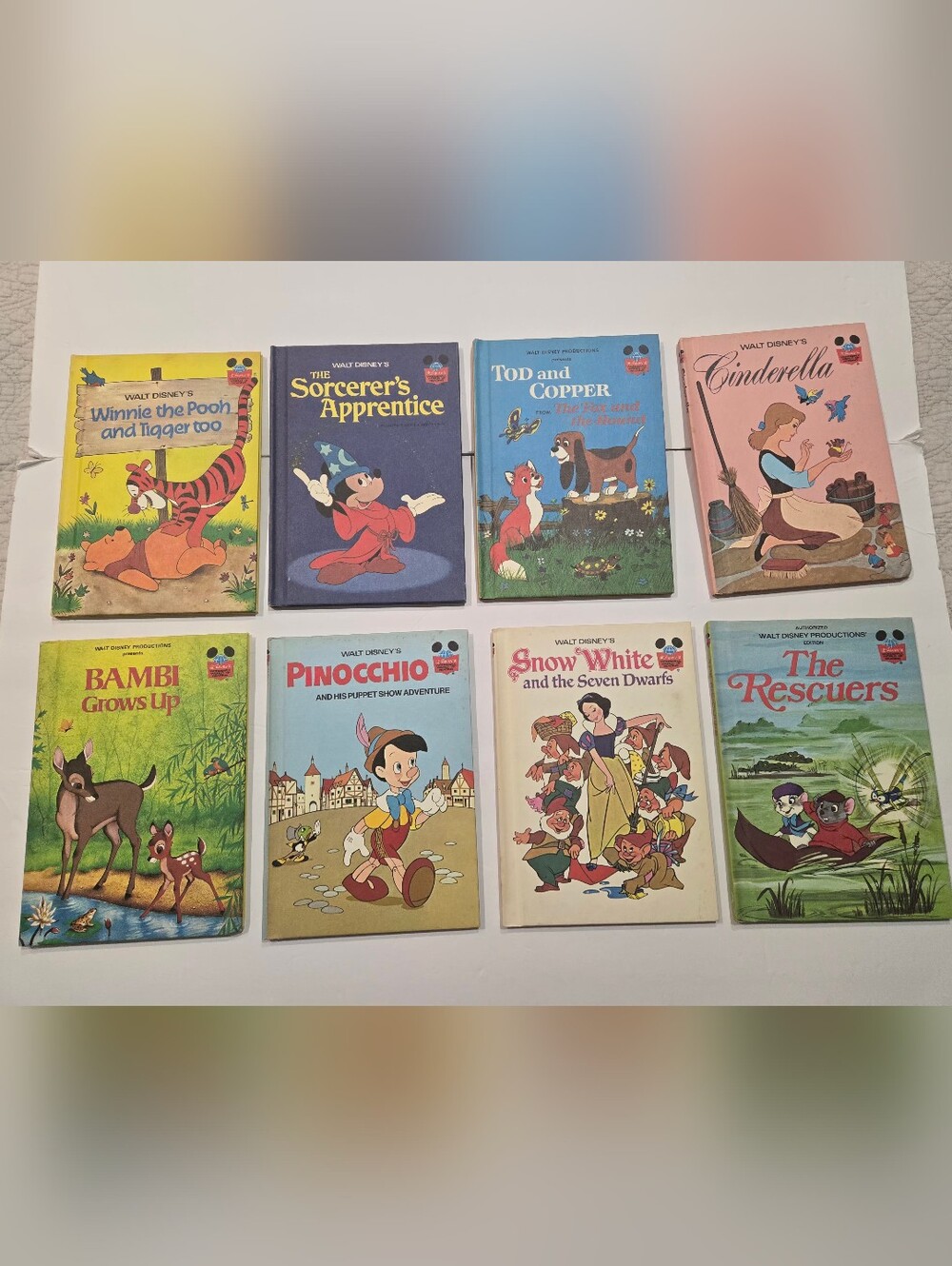 Walt Disney Hardcover Storybook Collection - Colorful Covers Lot Of 8